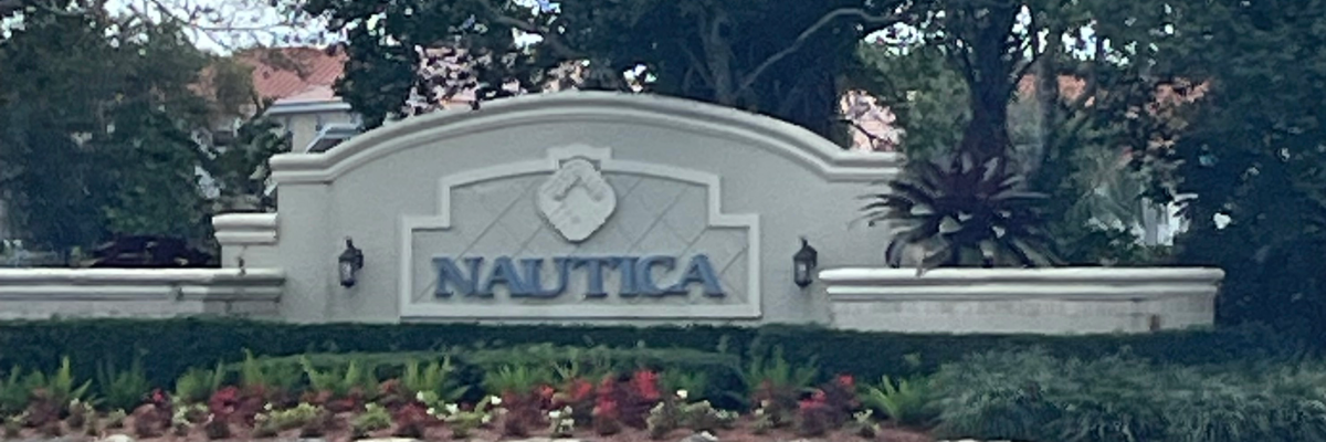 Nautica Sign for Boynton Beach Florida